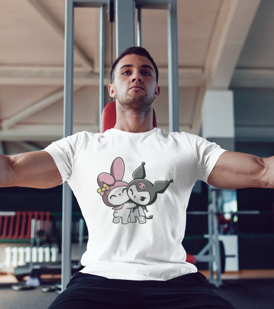 Sanrio My Melody And Kuromi Hugging Cute Characters T-Shirt