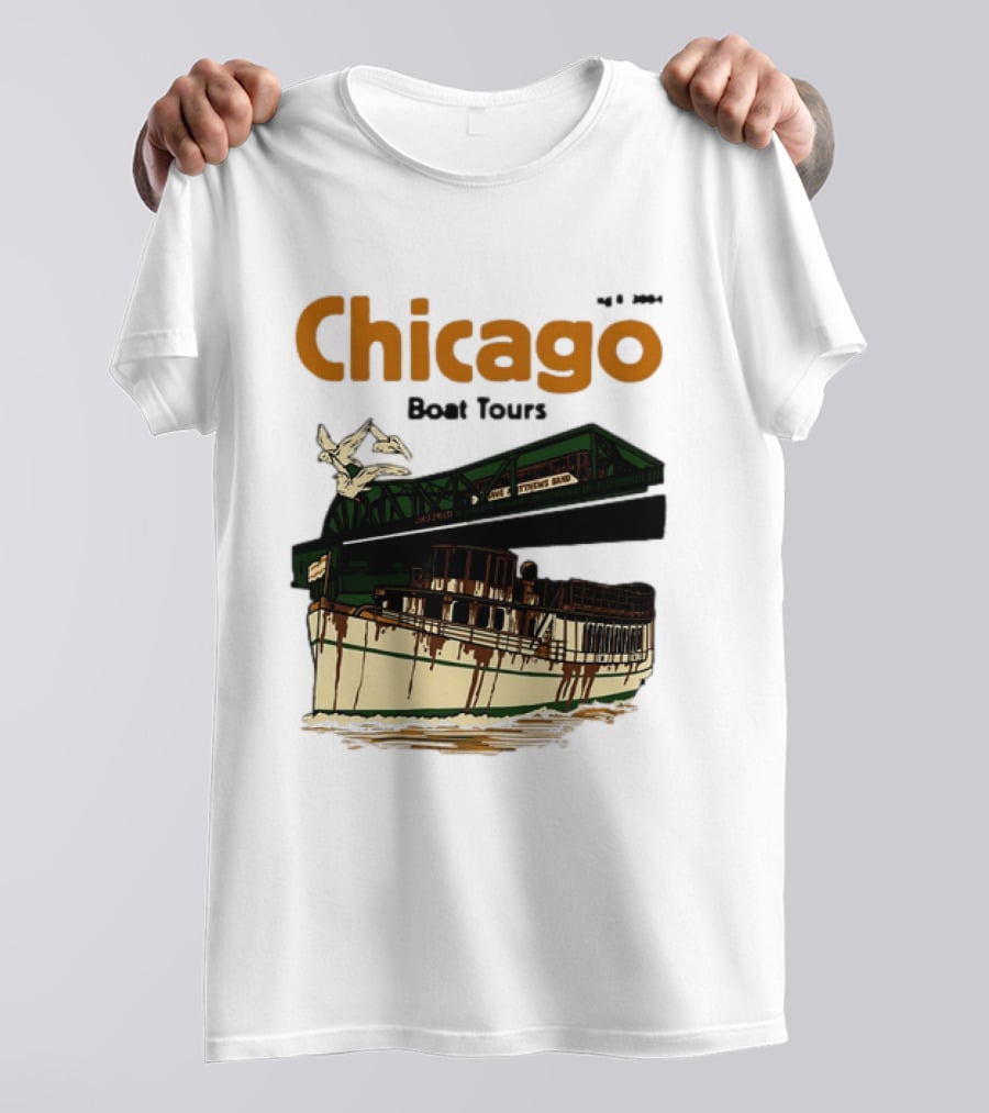 Dave Matthews Band Chicago Boat Tours August 8 2004 Vintage Concert T-Shirt