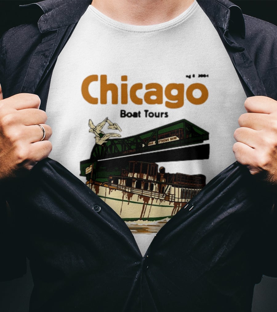 Dave Matthews Band Chicago Boat Tours August 8 2004 Vintage Concert T-Shirt