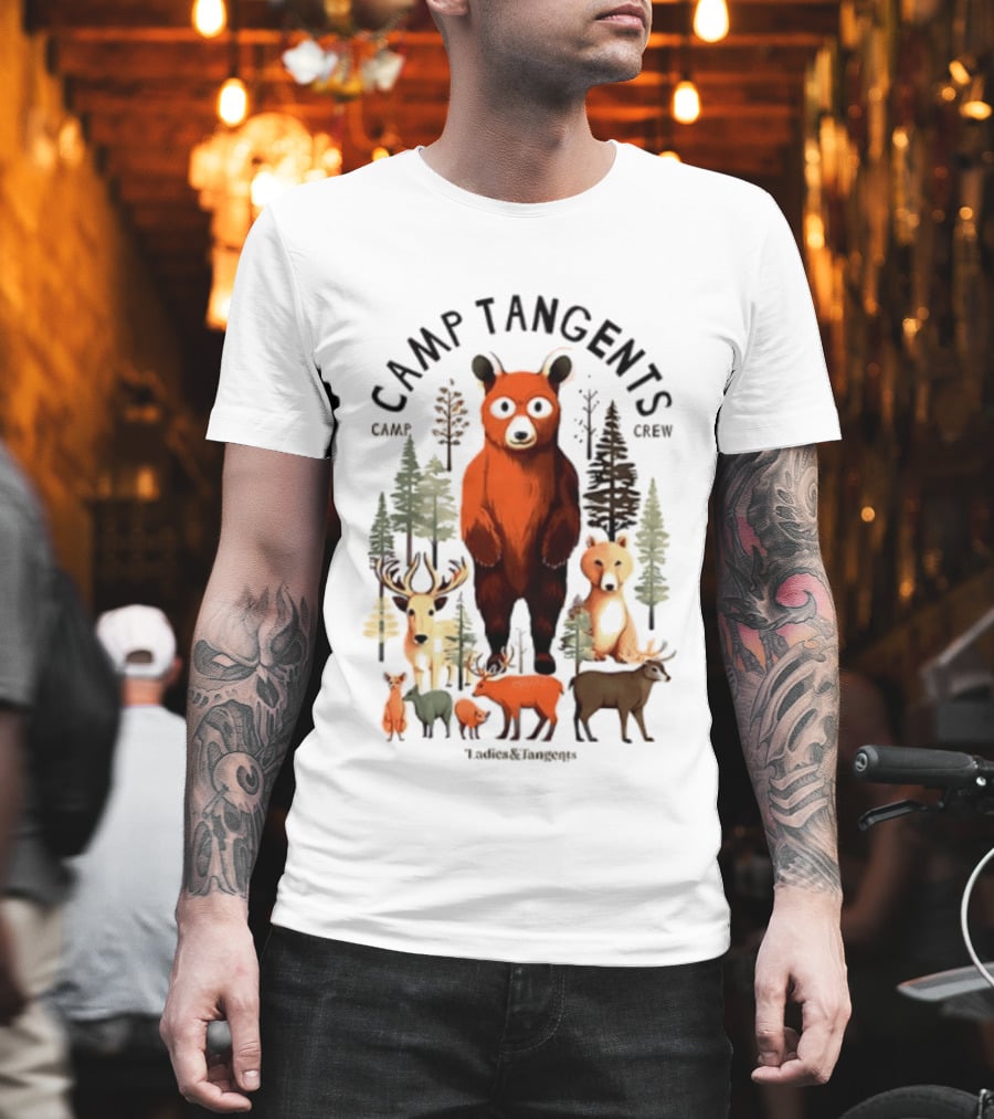 Camp Tangents Bear Crew Wildlife Forest Animals T-Shirt