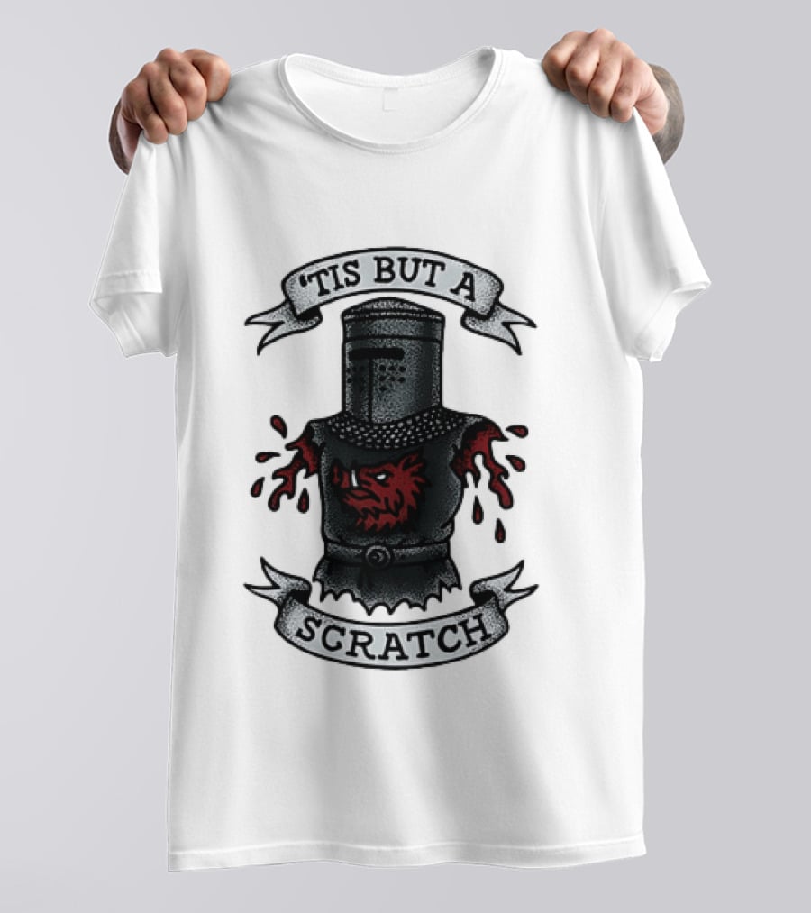 Tis But A Scratch Monty Python Black Knight Humor T-Shirt