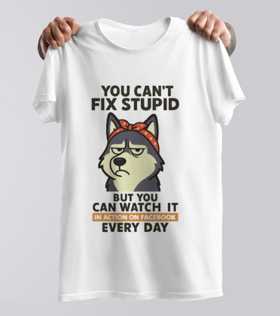 You Can't Fix Stupid But You Can It Every Day Husky T-Shirt