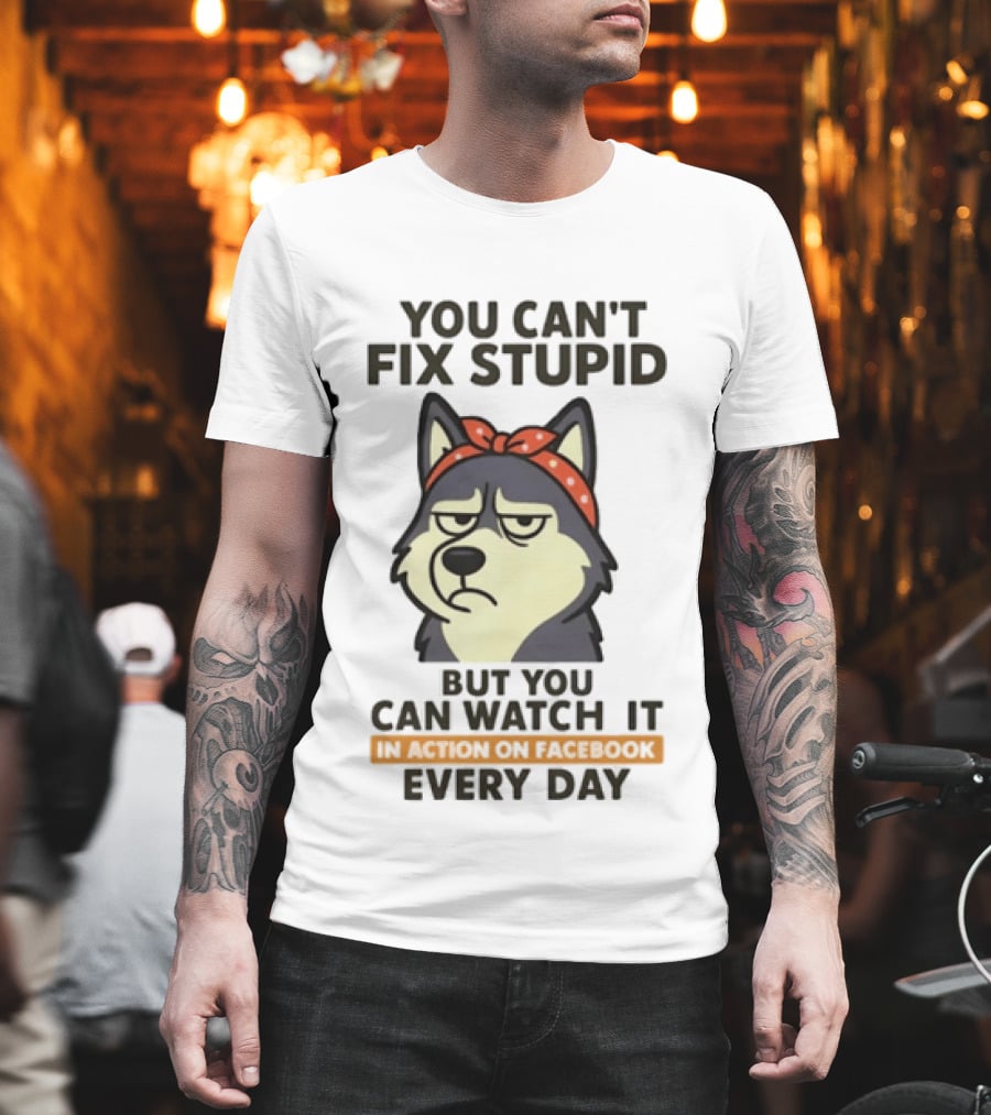 You Can't Fix Stupid But You Can It Every Day Husky T-Shirt