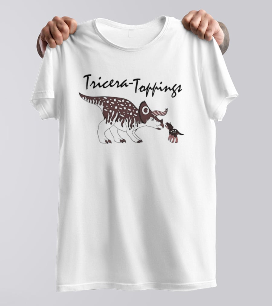 Tricera Toppings Dinosaur Treat Eating Sundae T-Shirt