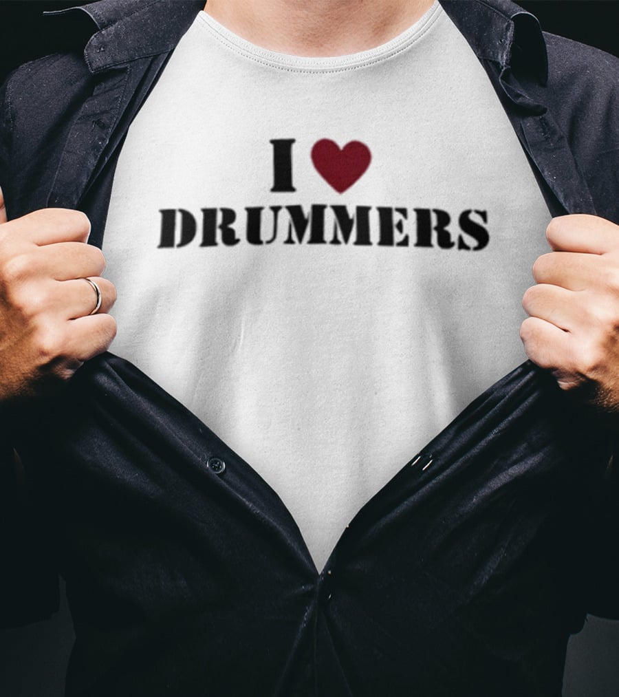 I Heart Drummers Passion Music T-Shirt