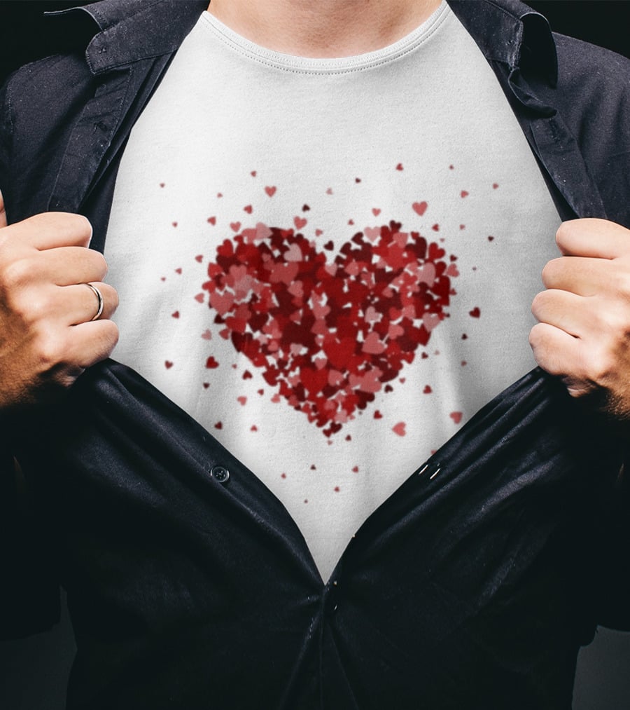 Romantic Valentine Tiny Hearts Xoxo Love T-Shirt