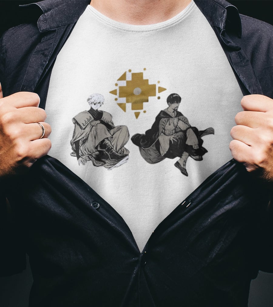 Witch Hat Atelier Character Art Featuring Stylish Outfits And Geometric T-Shirt