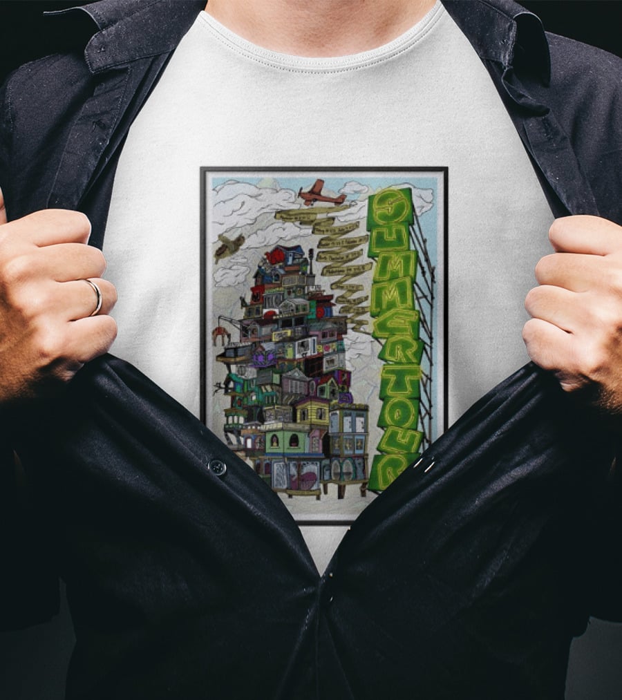 Phish Summer Tour 2025 With Signposts And Plane T-Shirt