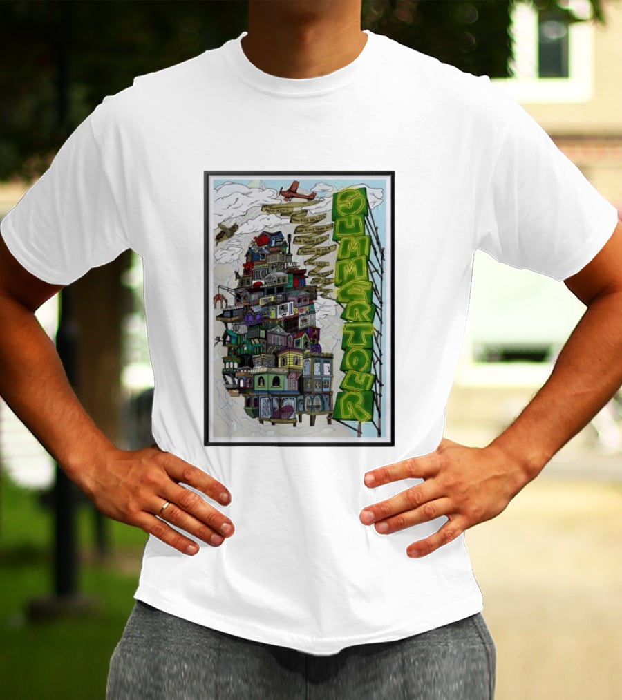 Phish Summer Tour 2025 With Signposts And Plane T-Shirt