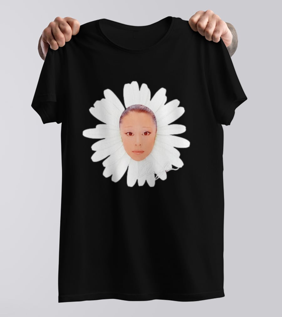 Ariana Grande Daisy Flower Face With Signature T-Shirt