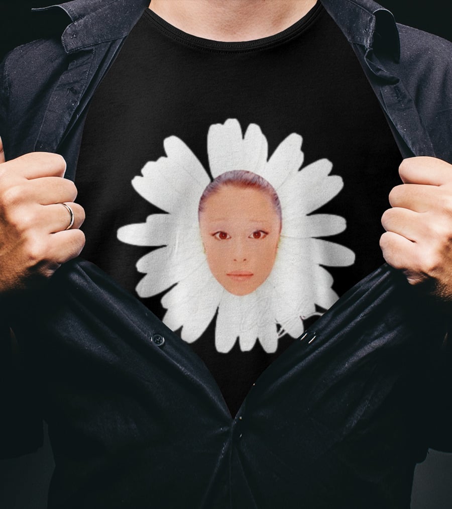 Ariana Grande Daisy Flower Face With Signature T-Shirt