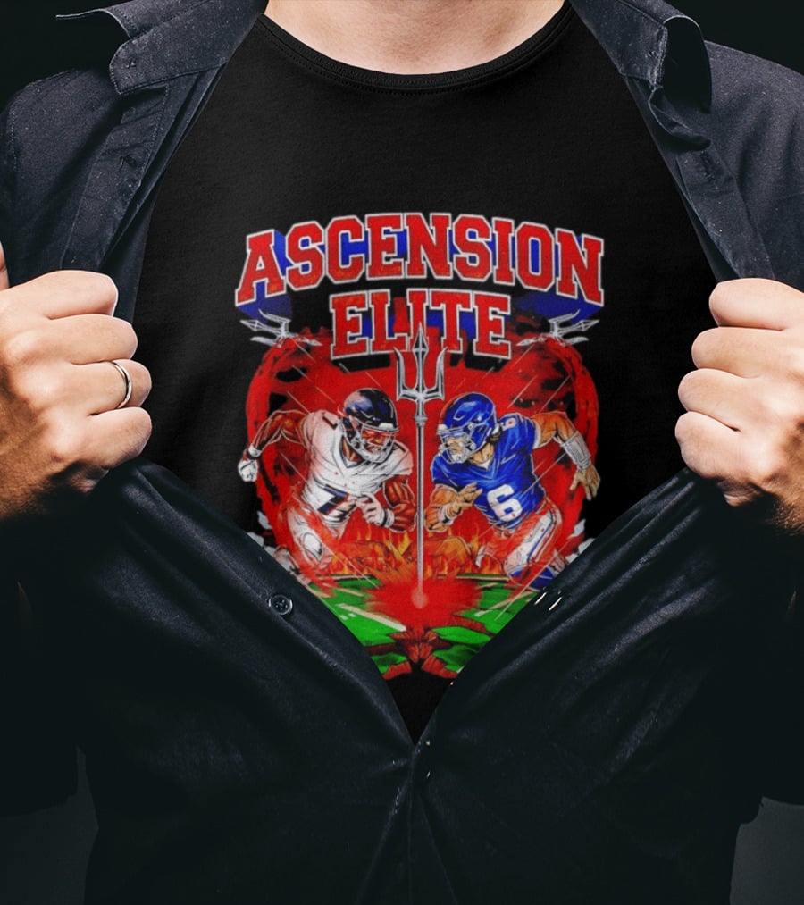 Ascension Elite Football Players Trident Fire Field Face Off T-Shirt