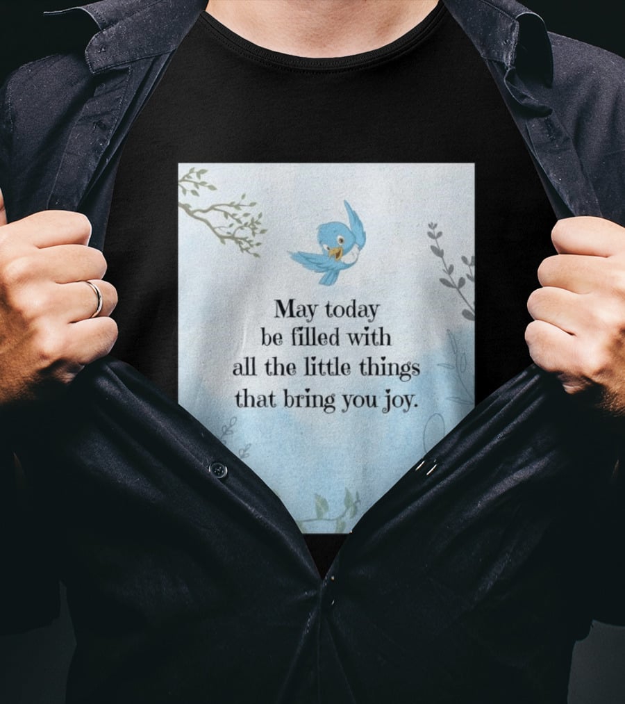 May Today Be Filled With All The Little Things That Bring You Joy Bluebird And Branches T-Shirt