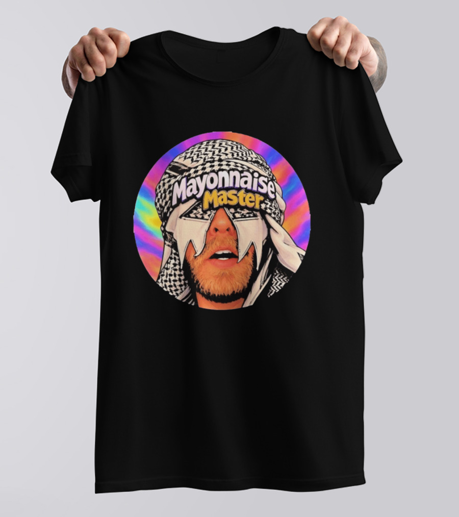 Mayonnaise Master Psychedelic Headwear Humor T-Shirt
