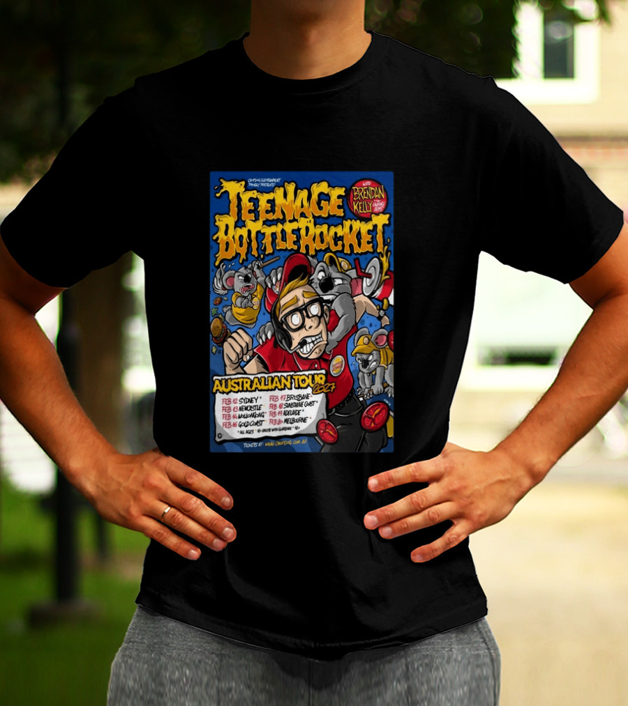 Teenage Bottle Rocket Australian Tour 2024 With Brendan Kelly Dates And Cities T-Shirt