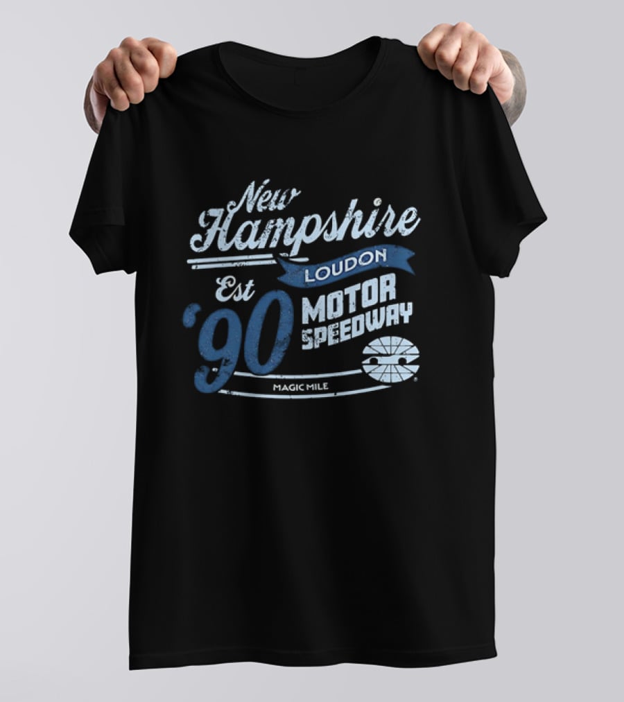 New Hampshire Loudon Motor Speedway Est 90 Magic Mile Racing T-Shirt