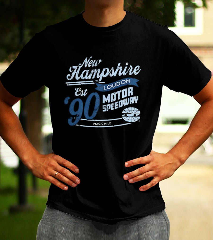 New Hampshire Loudon Motor Speedway Est 90 Magic Mile Racing T-Shirt