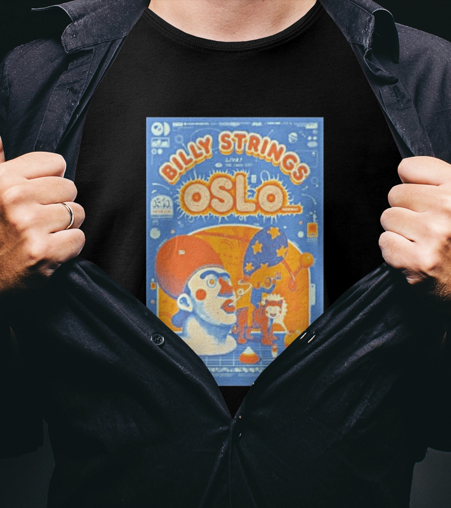 Billy Strings Live Oslo Norway 06.10 Tour Event T-Shirt