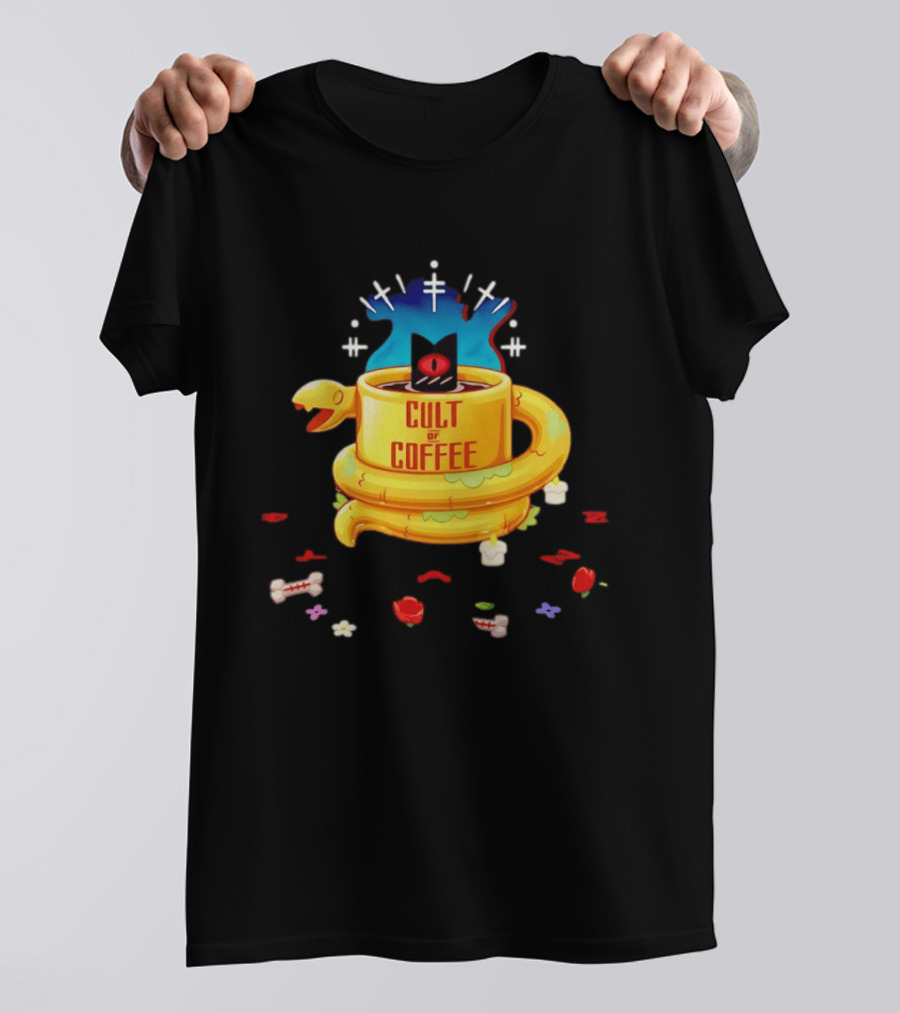 Cult Of Coffee Occult Snake Candle Witchcraft Cup T-Shirt