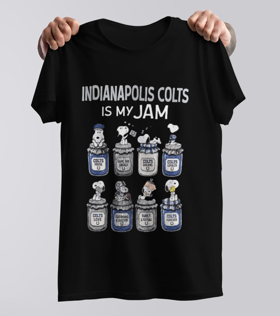 Indianapolis Colts Is My Jam Snoopy Colts Pride Family Forever T-Shirt