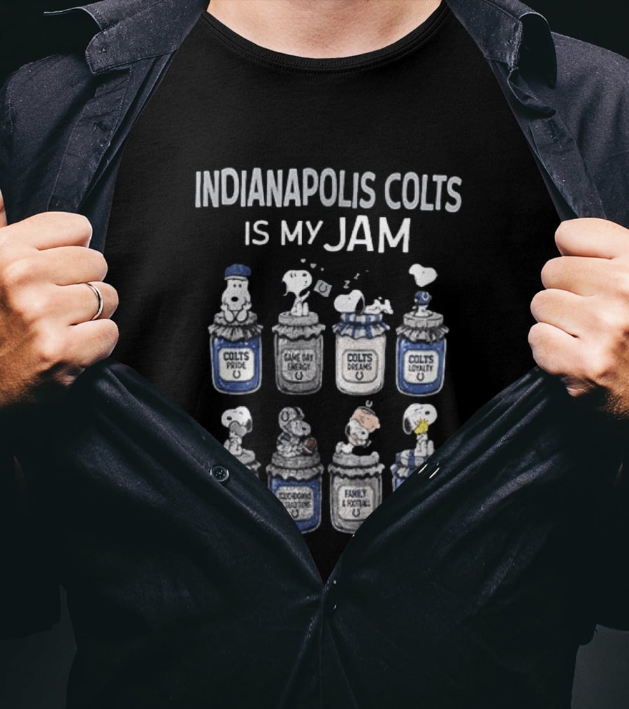 Indianapolis Colts Is My Jam Snoopy Colts Pride Family Forever T-Shirt