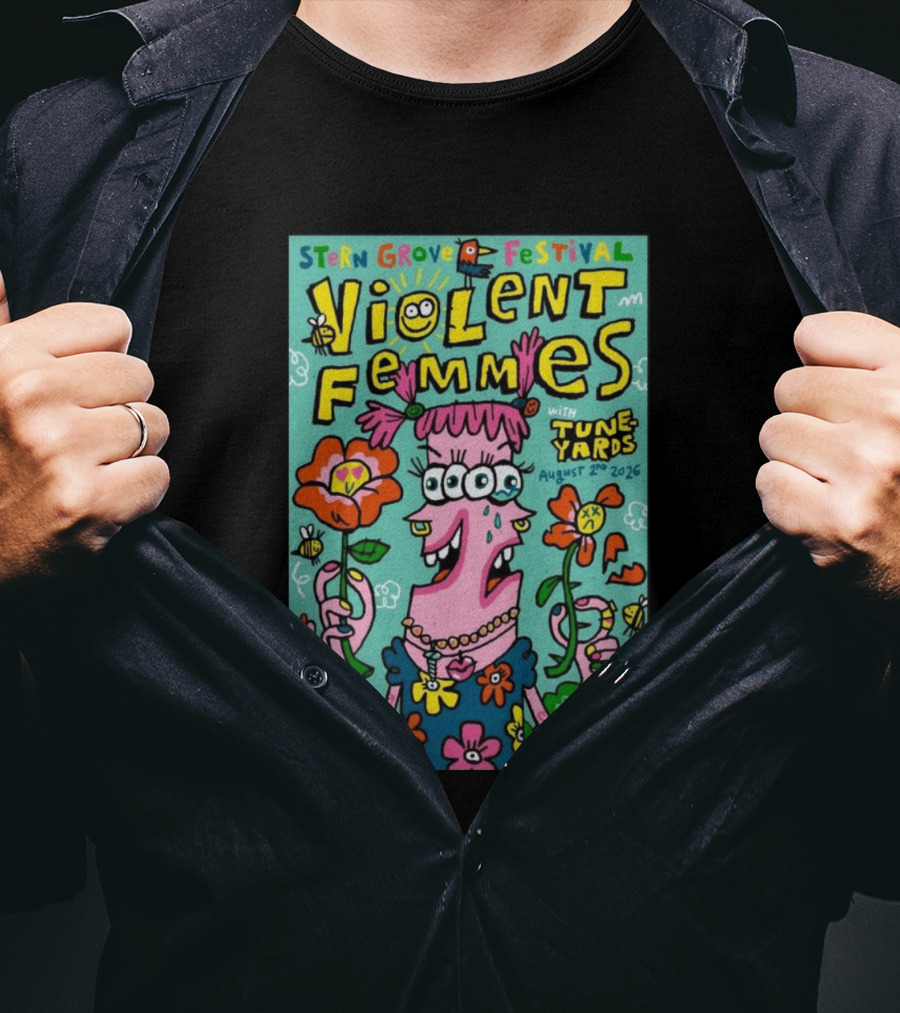 Stern Grove Festival Violent Femmes Tune Yards August 2 2026 San Francisco T-Shirt