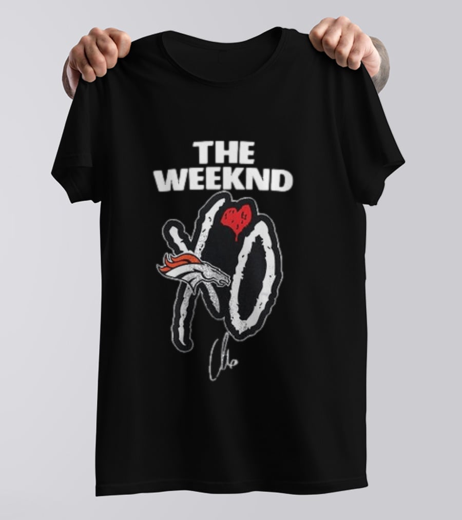 THE WEEKND XO Denver Broncos Collaboration T-Shirt