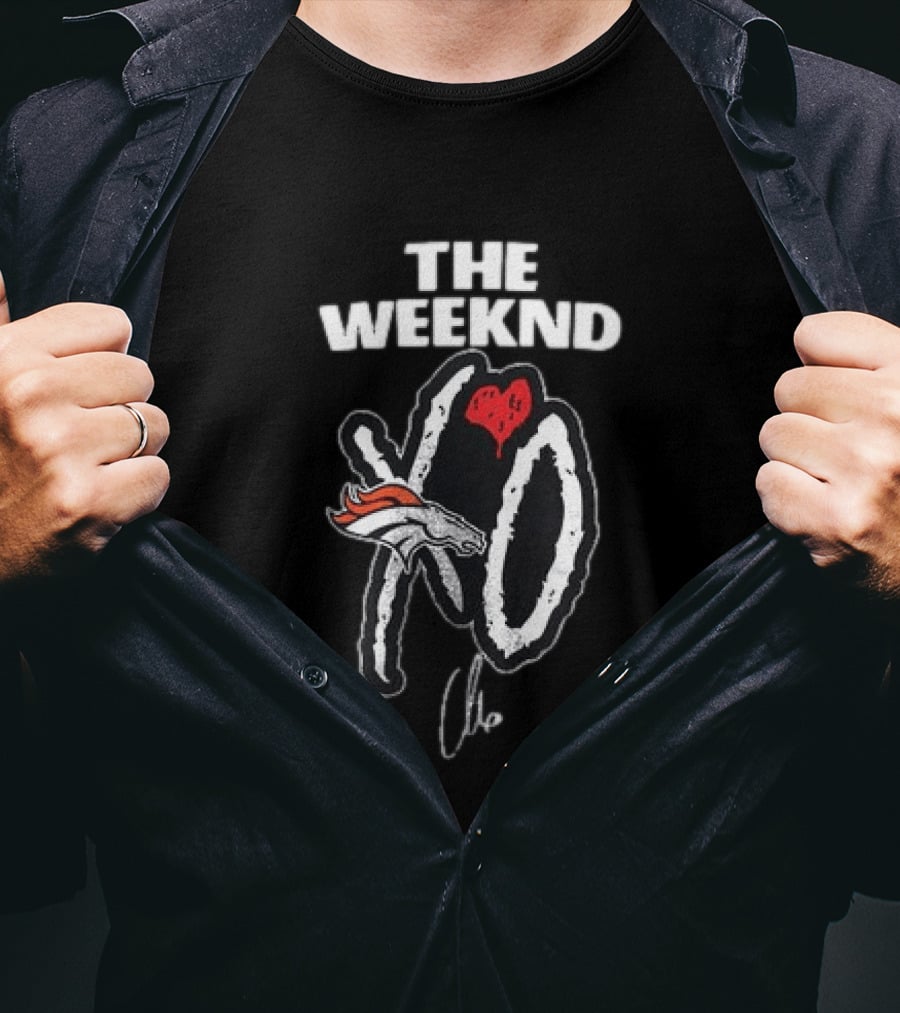 THE WEEKND XO Denver Broncos Collaboration T-Shirt