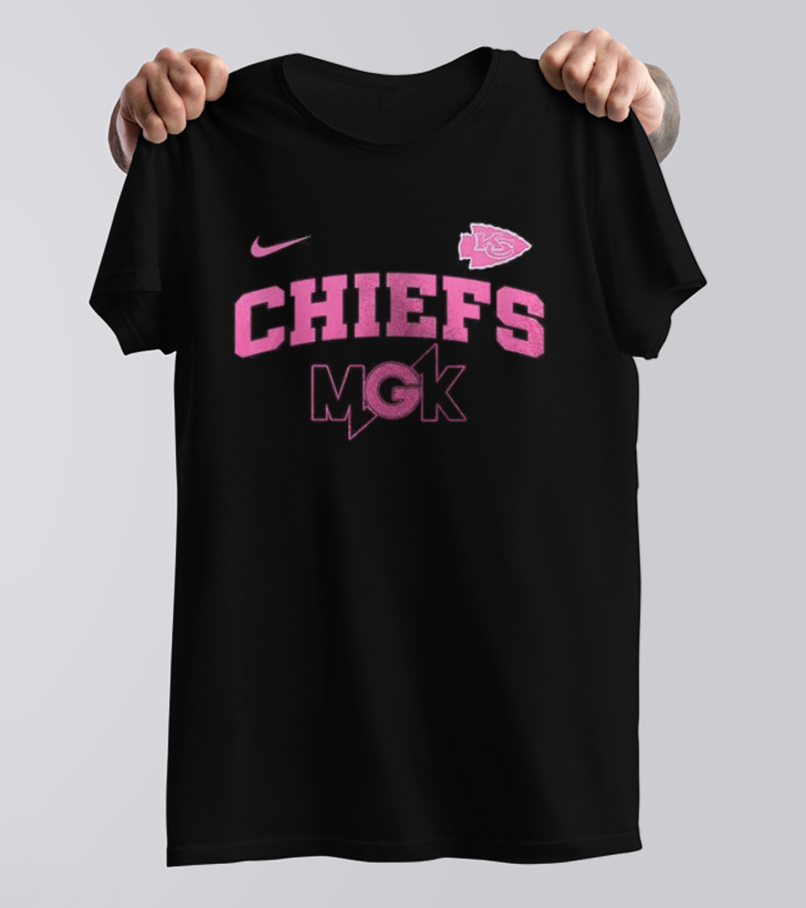 Nike Kansas City Chiefs MGK Collaboration Pink T-Shirt