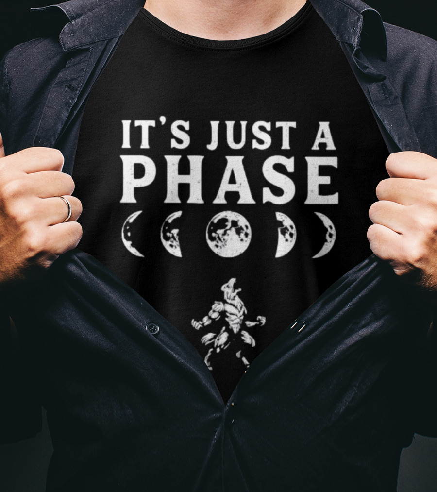 It's Just A Phase Moon Wolf Phases T-Shirt