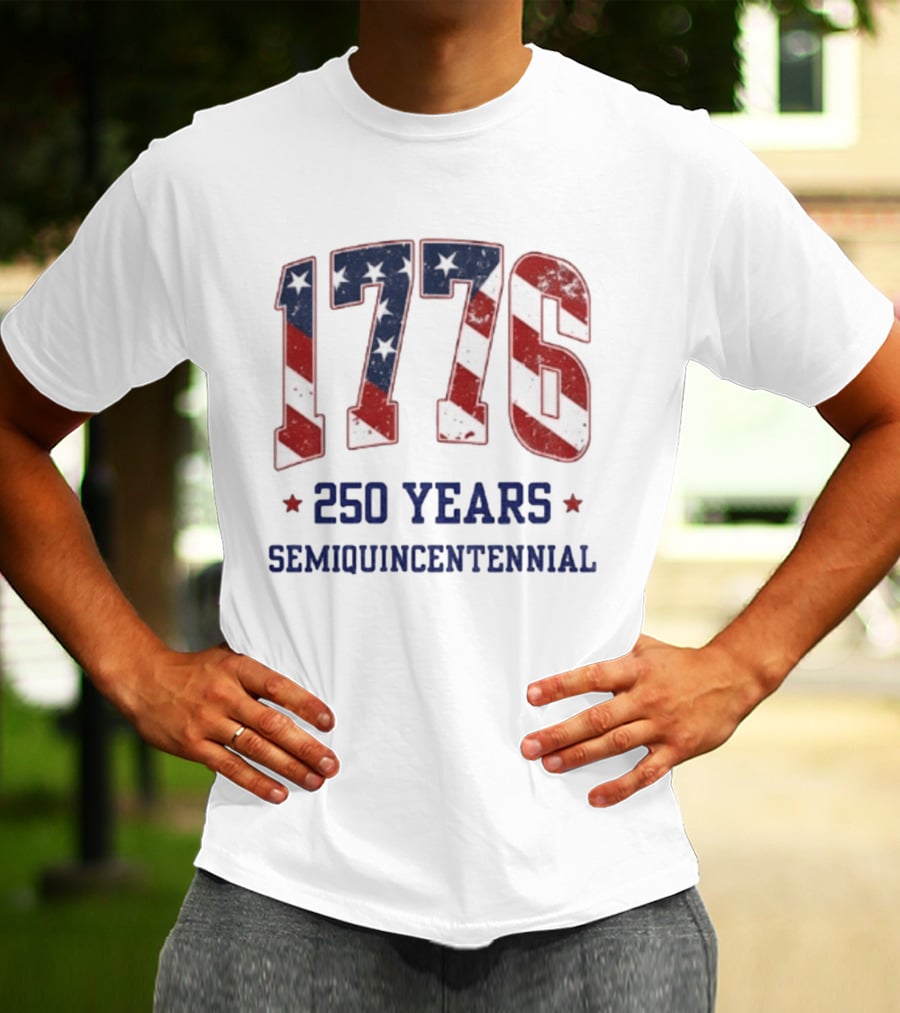 1776 250 Years Semiquincentennial American Flag Celebration T-Shirt