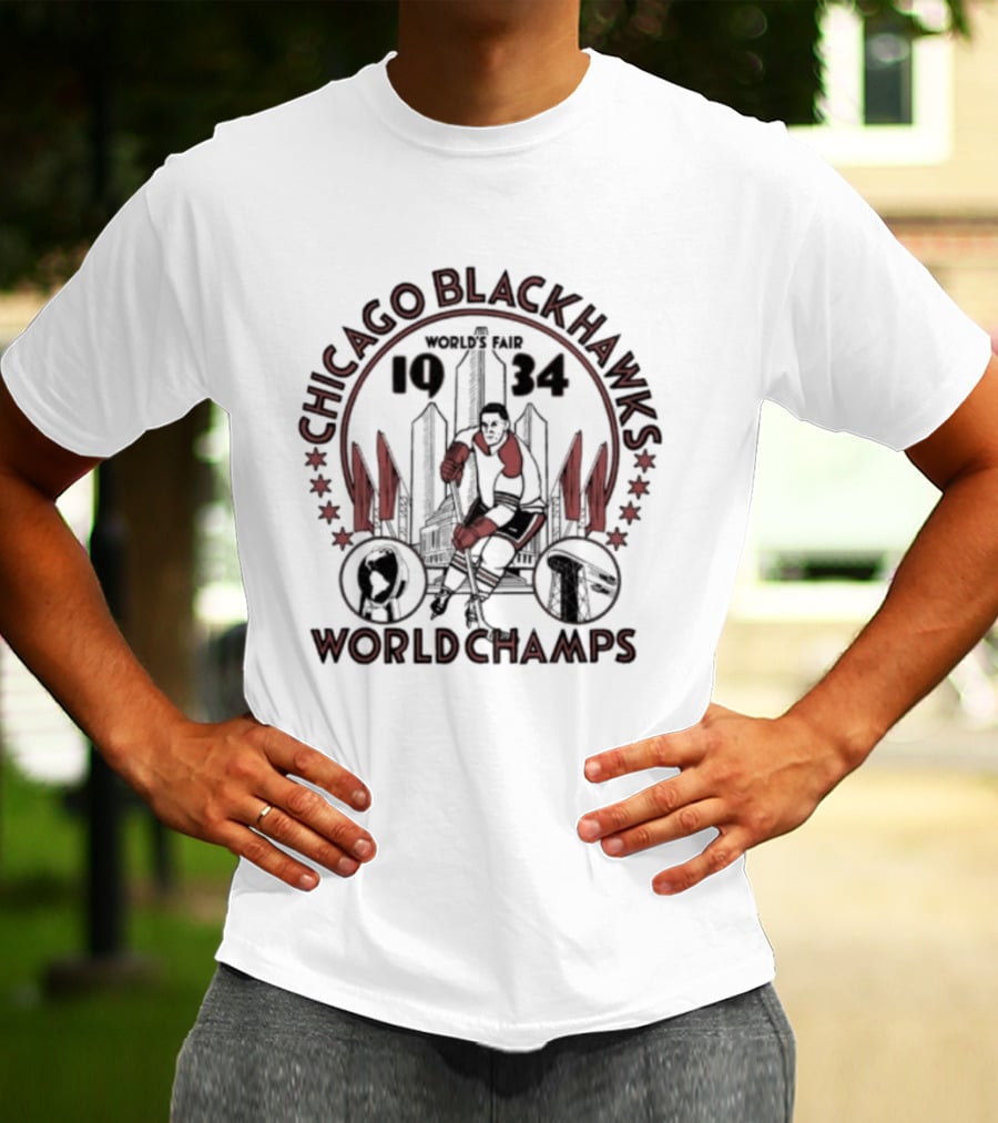 Chicago Blackhawks 1934 World Champs World's Fair Homage T-Shirt