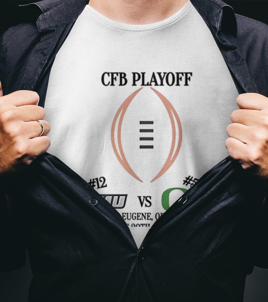 CFB Playoff 2025 Round 1 JMU Dukes Vs Oregon Ducks Eugene OR December 2025 T-Shirt
