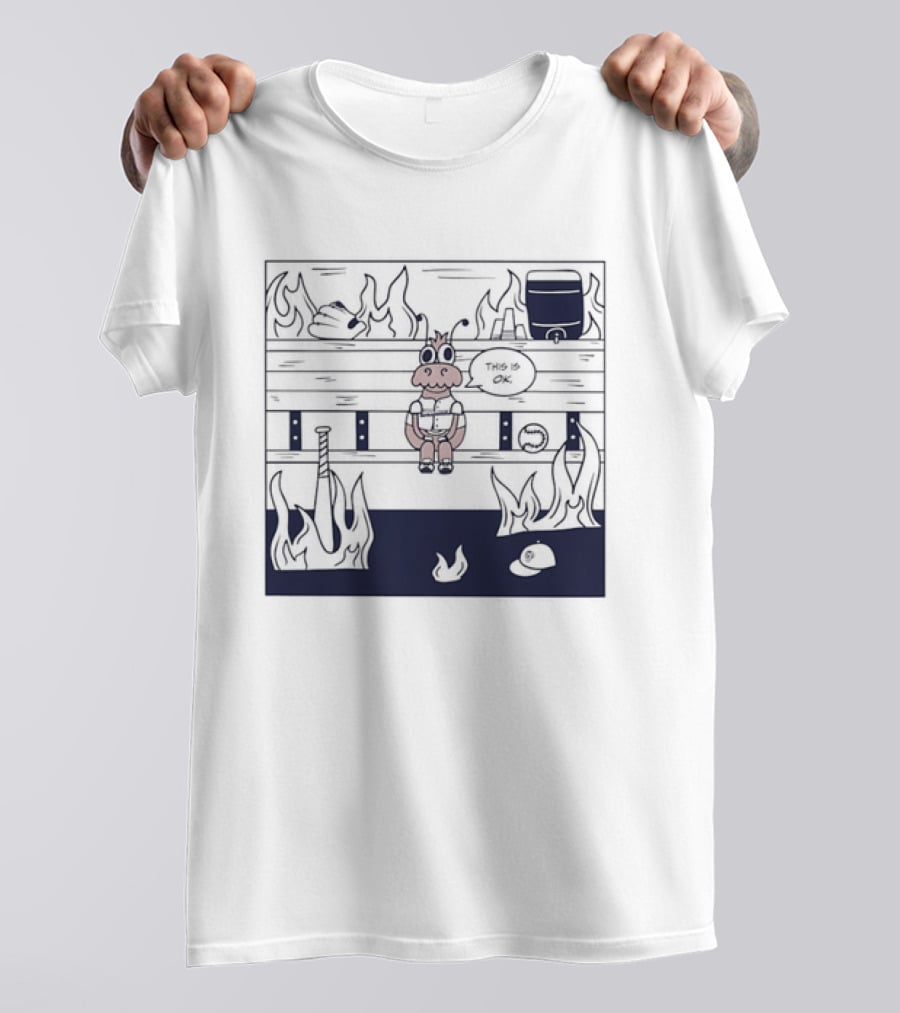 Philadelphia Phillies Baseball Meme This Is Fine T-Shirt
