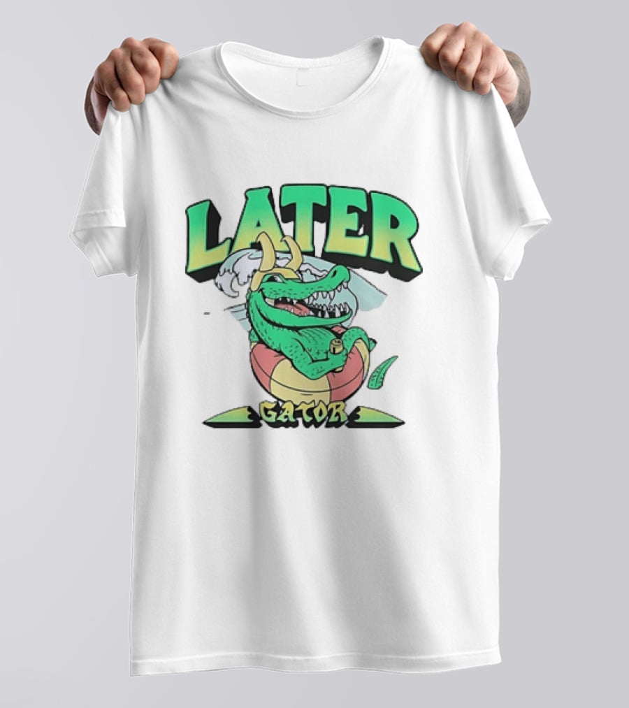 Later Gator Loki Alligator Marvel Disney Plus Floating Relaxation T-Shirt
