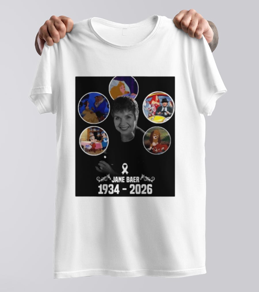 Jane Baer 1934 2026 Beauty And The Beast Sleeping Beauty Dumbo Mary Poppins Fox And The Hound Mickey Mouse T-Shirt