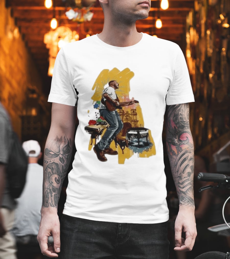 Zach Bryan Salt Lake City Utah August 7 2026 Tour Guitar Performance T-Shirt