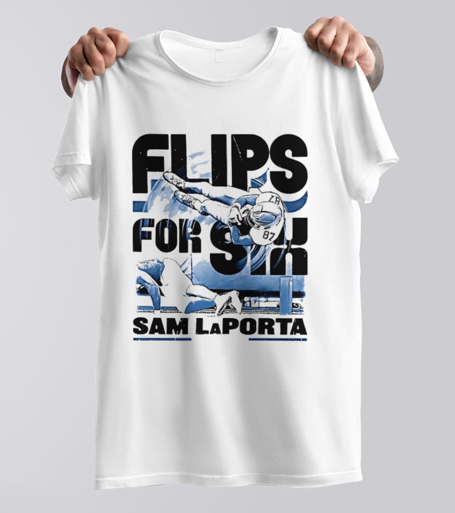 Sam Laporta Flips For Six Detroit Football T-Shirt