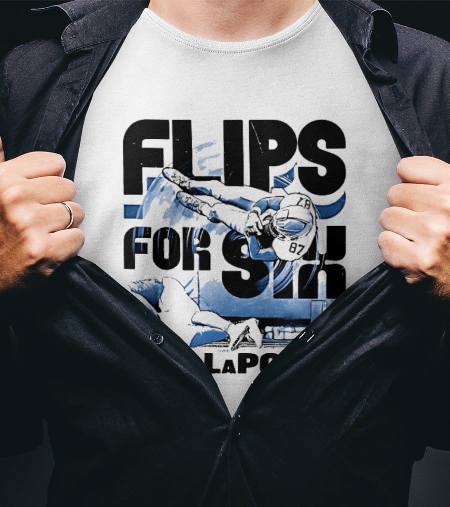 Sam Laporta Flips For Six Detroit Football T-Shirt