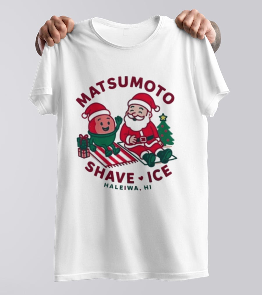 Matsumoto Shave Ice Christmas Haleiwa HI Santa Holiday 2025 T-Shirt