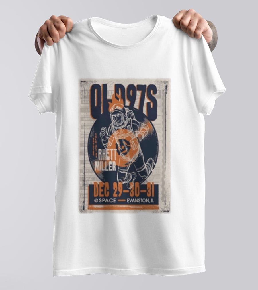 Old 97s Rhett Miller Dec 29 30 31 2025 Space Evanston Il T-Shirt