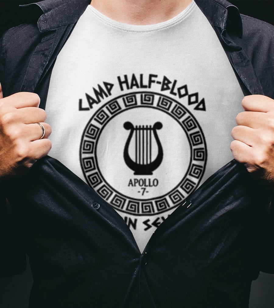 Camp Half Blood Apollo 7 Cabin Seven Lyre T-Shirt