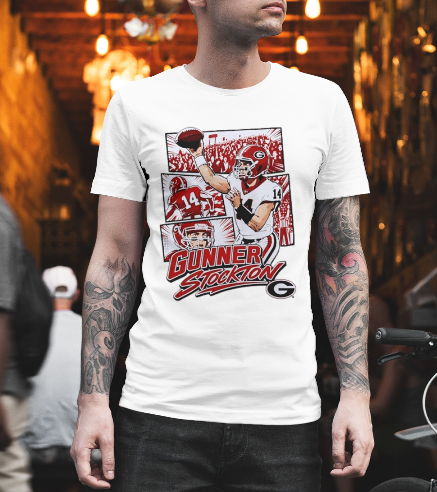 Gunner Stockton Georgia Bulldogs Football Player 14 T-Shirt