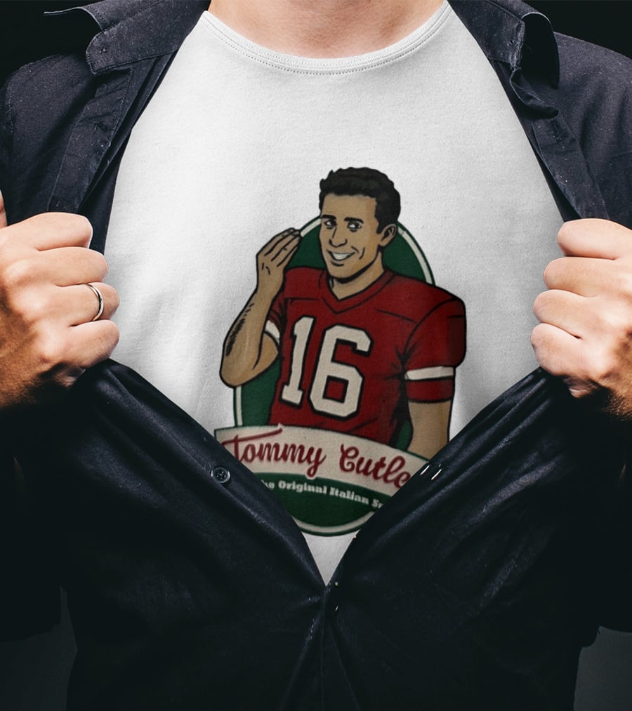 Tommy DeVito 16 Football Jersey Tommy Cutlets The Original Italian Sub T-Shirt