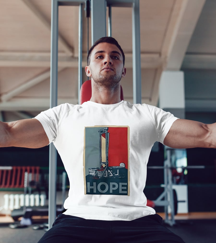 Hope Guillotine Vintage Style Political Icon Concept T-Shirt