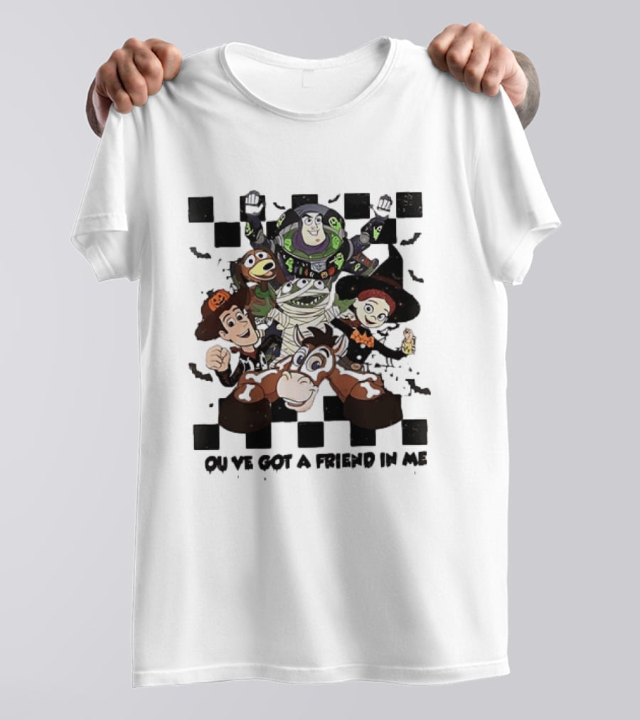 Toy Story Halloween Mashup You've Got A Friend In Me Buzz Woody Jessie Slinky Bullseye T-Shirt