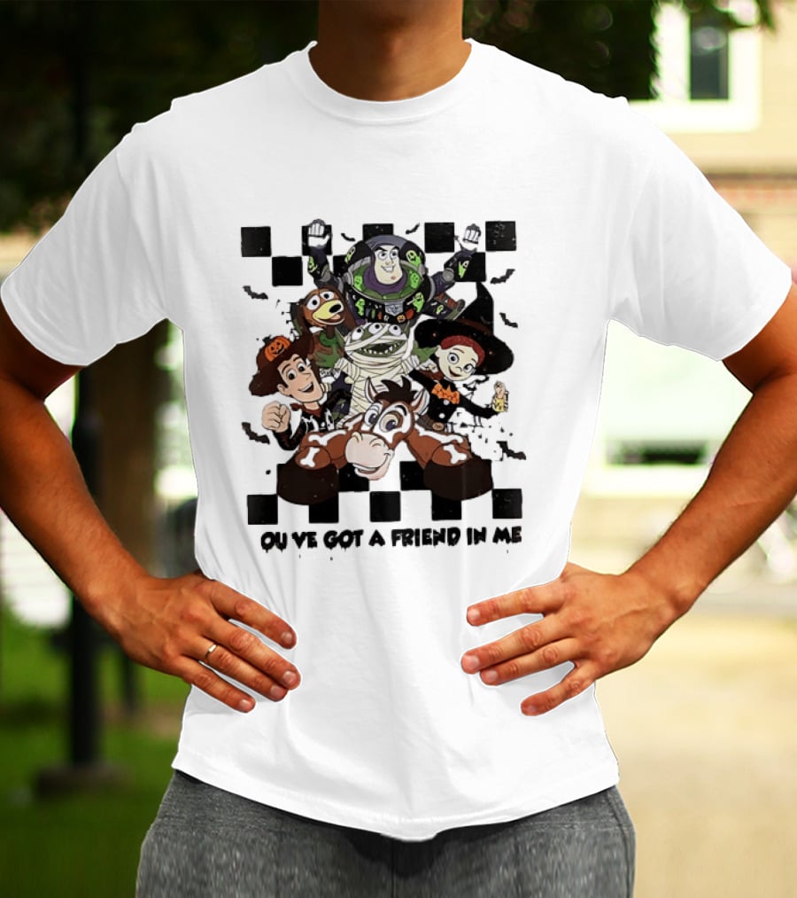 Toy Story Halloween Mashup You've Got A Friend In Me Buzz Woody Jessie Slinky Bullseye T-Shirt