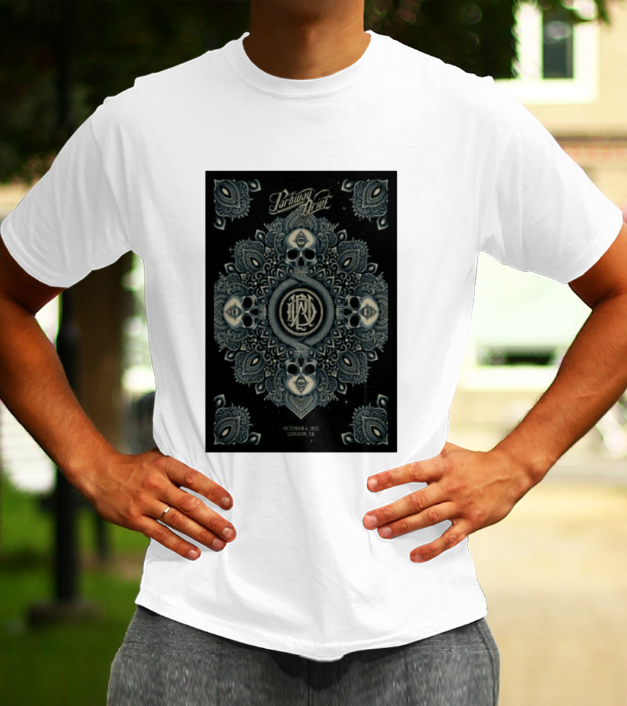 Parkway Drive Tour London UK October 4 2025 Mandala And Skull T-Shirt