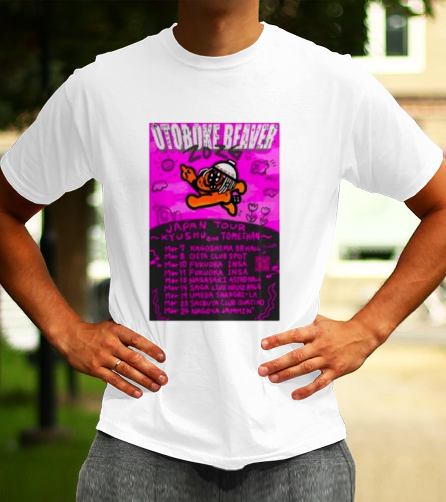 Otoboke Beaver Japan Tour 2026 Kyushu Tomiehan Kagoshima Oita Fukuoka Nagasaki Saga Umeda Shibuya Nagoya T-Shirt