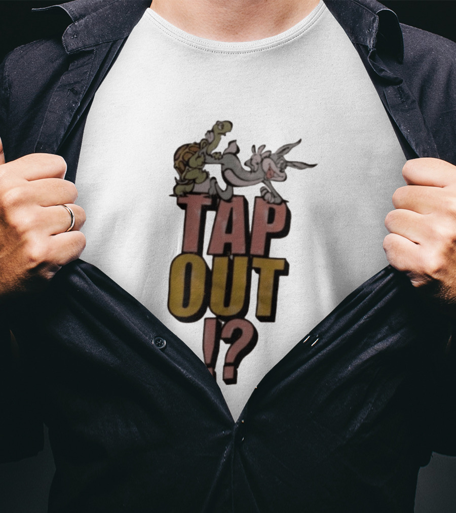 Turtle And Rabbit Tap Out Wrestling Match Showdown T-Shirt